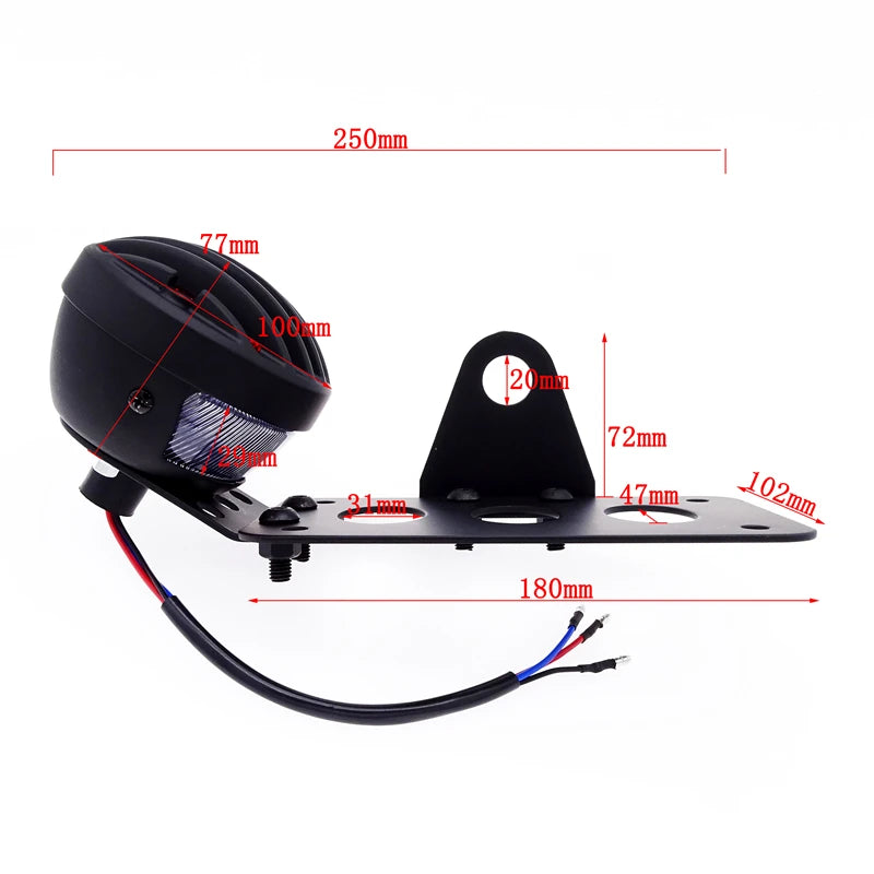 Motorcycle Rear Tail Light Rear Brake Light License Number Plate Holder