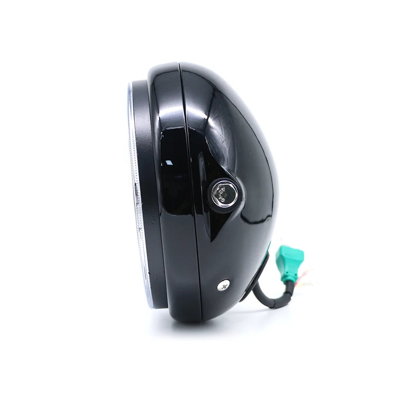 LED Motorcycle High Low Beam Fog Daytime Running DRL Headlight 7.5"