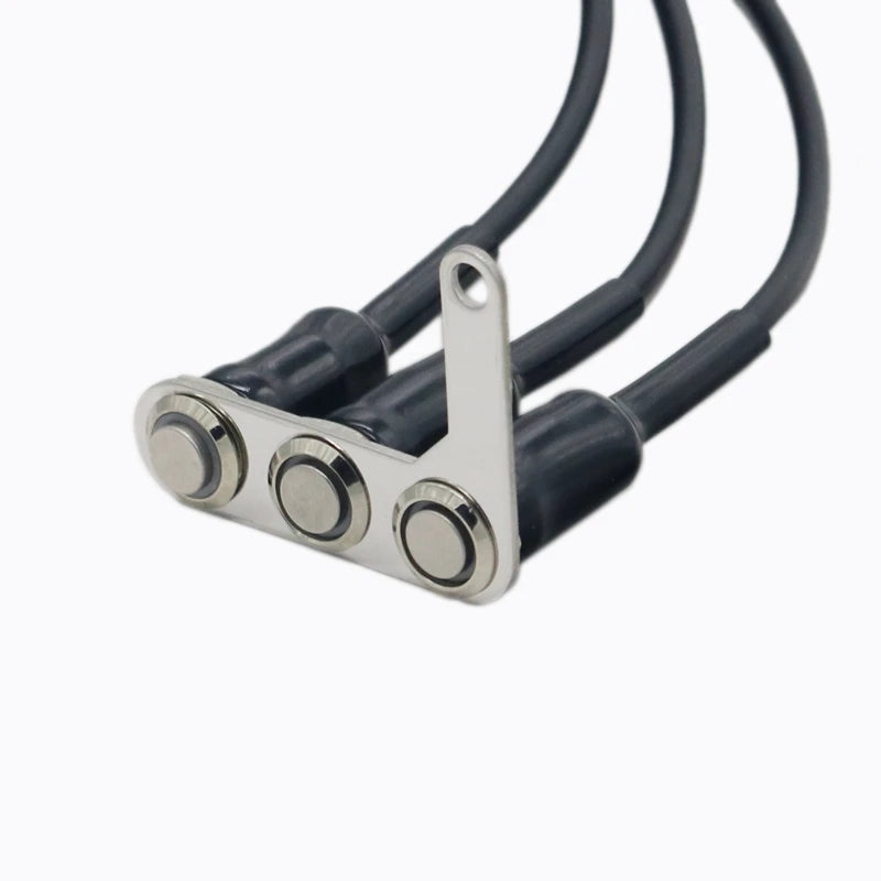 3 Switches Motorcycle Handlebar Mount ON-OFF Buttons For Lights Switches