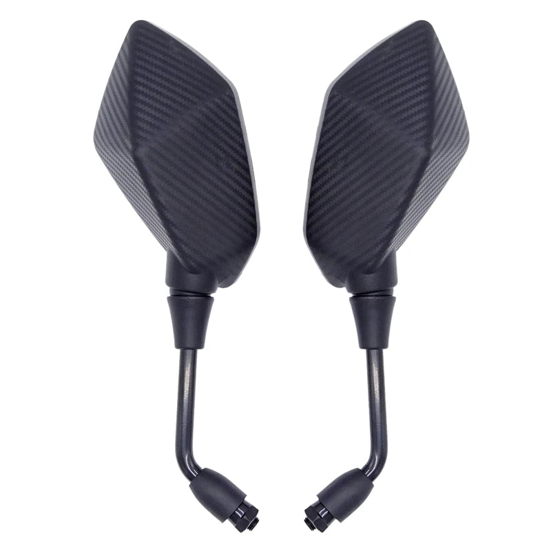 Motorcycle Carbon Fibre Pattern Mirrors 10mm
