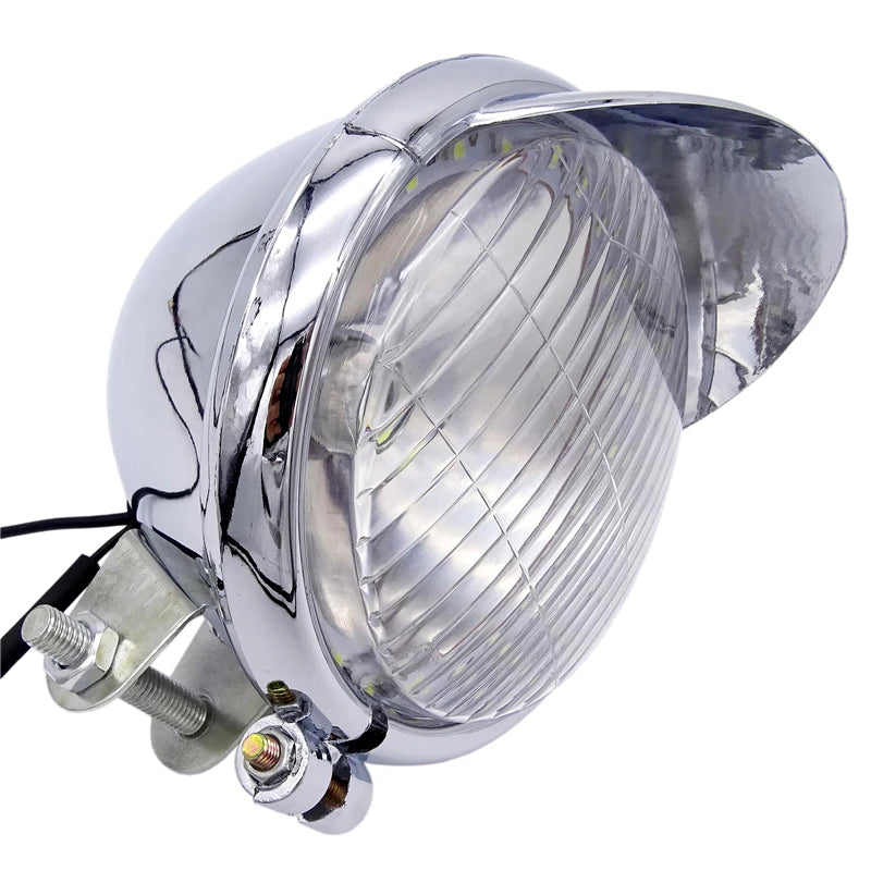 LED Angel Eye Motorcycle Headlight Lamp Fog Spot Light