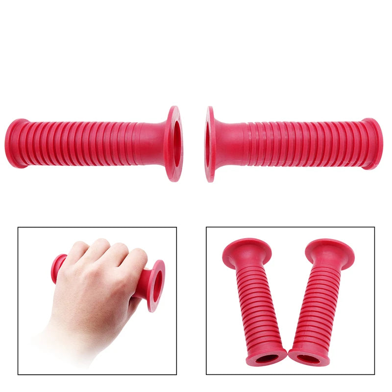 Coloured Motorcycle Ribbed Rubber Handlebar Hand Grips 22mm/24mm
