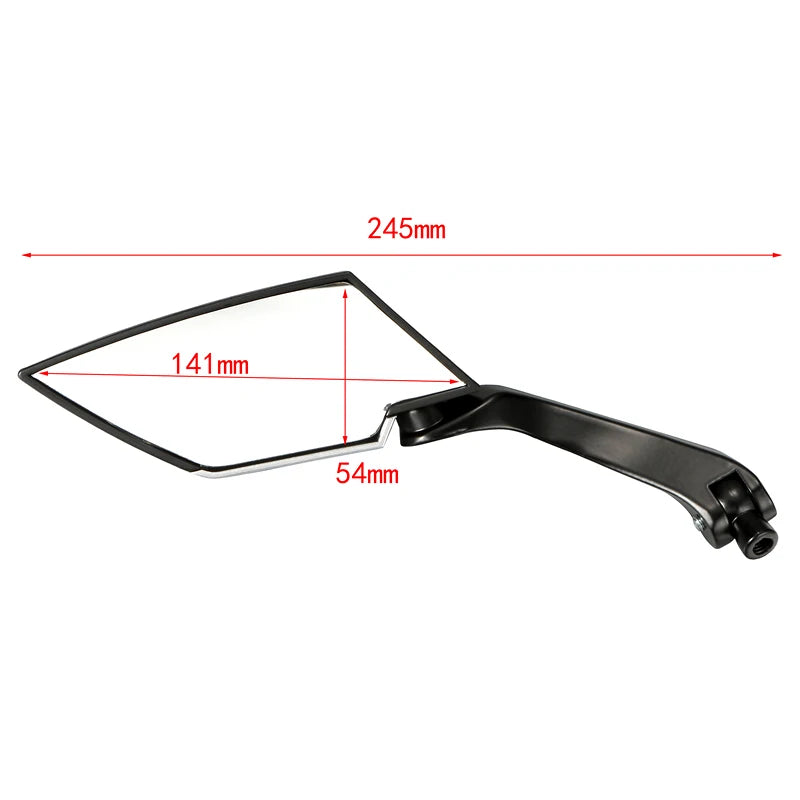 Motorcycle Handlebar Adjustable Rear View Mirrors Black 8mm/10mm