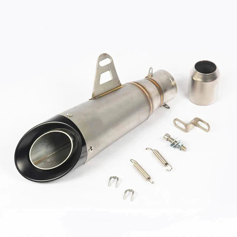 Motorcycle Exhaust Muffler Pipe Can 51mm Steel Exhaust