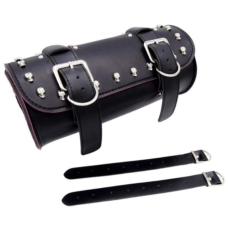 Cruiser Motorcycle Luggage Front Forks Tail Toolkit Side Saddle Bag