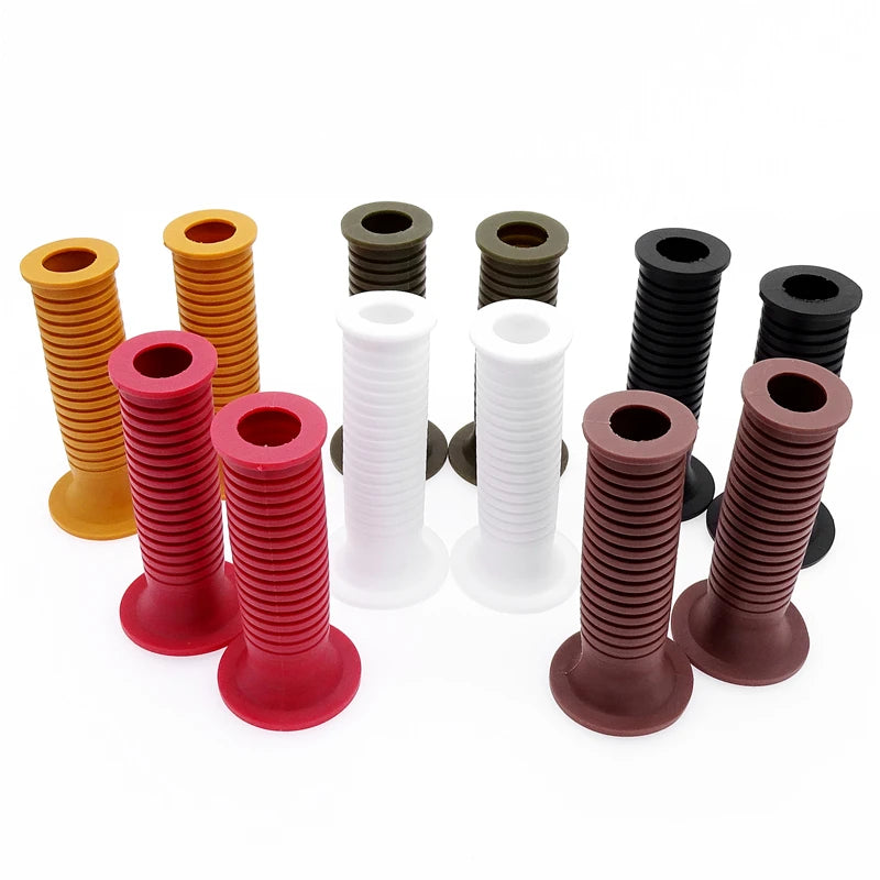 Coloured Motorcycle Ribbed Rubber Handlebar Hand Grips 22mm/24mm