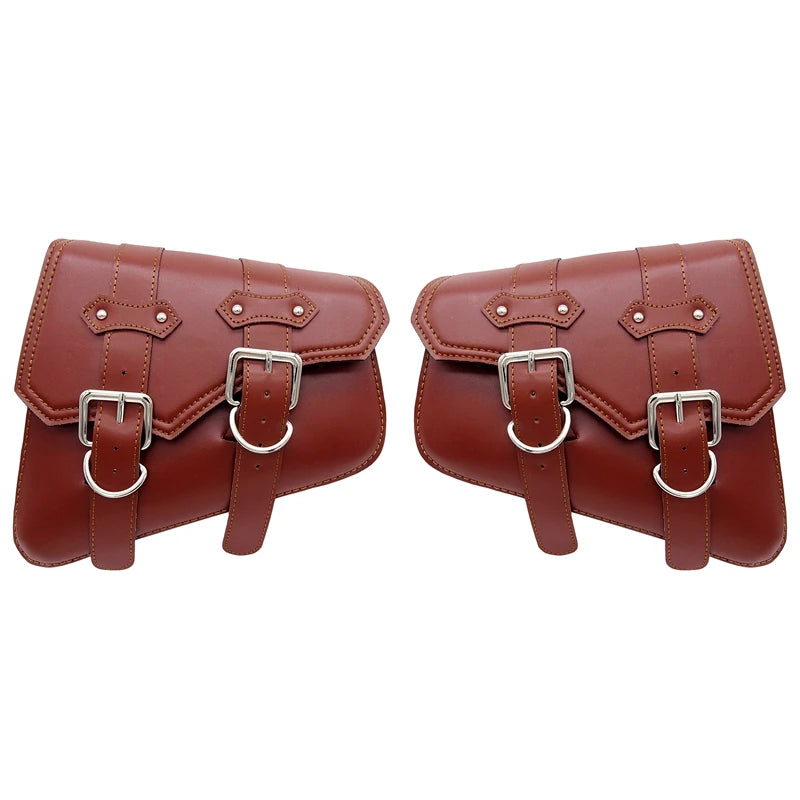 Motorcycle Waterproof PU Leather Luggage Side Saddle Bag for Harley-Davidson Sportster XL 883 1200