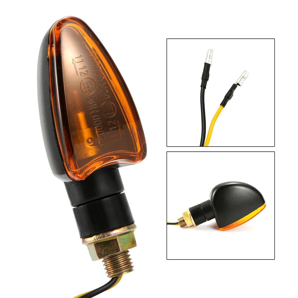 Motorcycle Amber Turn Signal Front/Tail Light Indicators