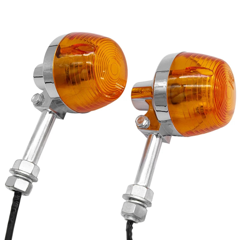 Motorcycle Amber Turn Signal Light Side Repeaters Front/Rear Indicators 10mm