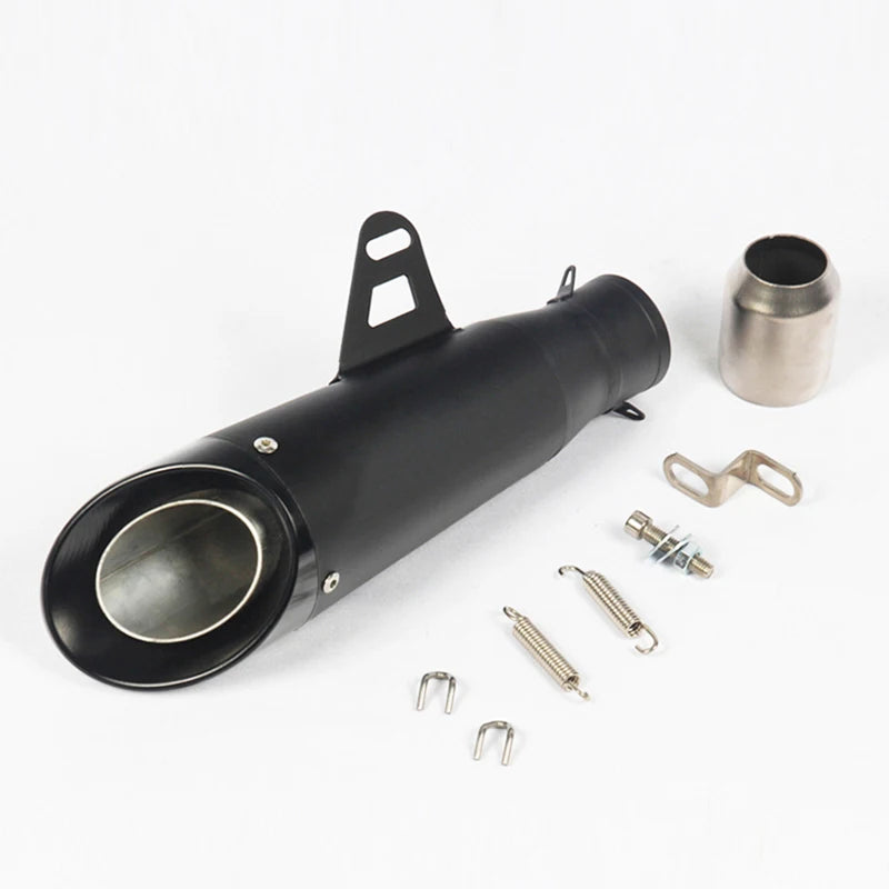 Motorcycle Exhaust Muffler Pipe Can 51mm Steel Exhaust