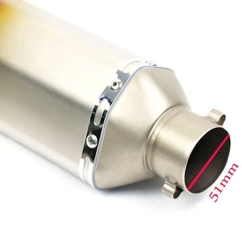 Motorcycle Exhaust Muffler Pipe Can 51mm Stainless Steel DB Killer