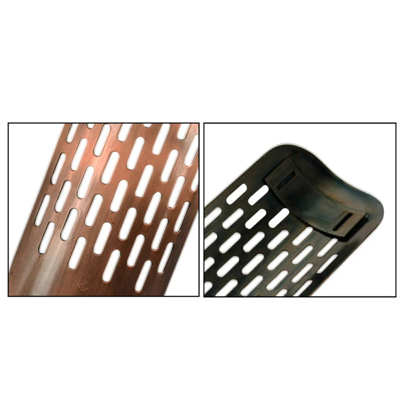 Motorcycle Exhaust Muffler Pipe Heat Shield Cover Brown Copper Curved Protector Guard