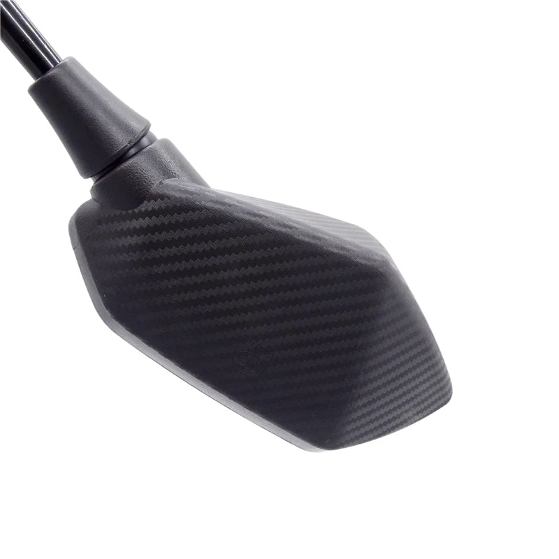 Motorcycle Carbon Fibre Pattern Mirrors 10mm
