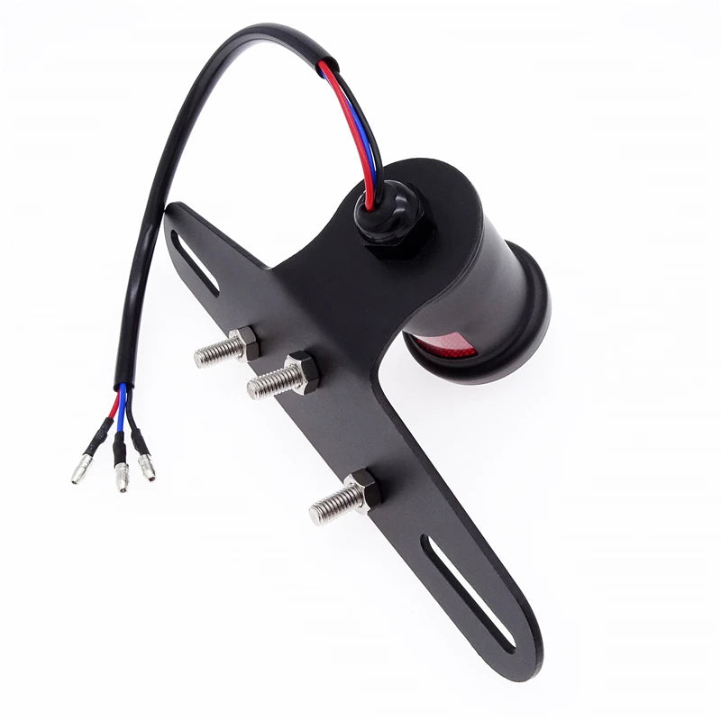 LED Motorcycle Rear Tail Red Stop Brake Light License Plate Lamp With Bracket