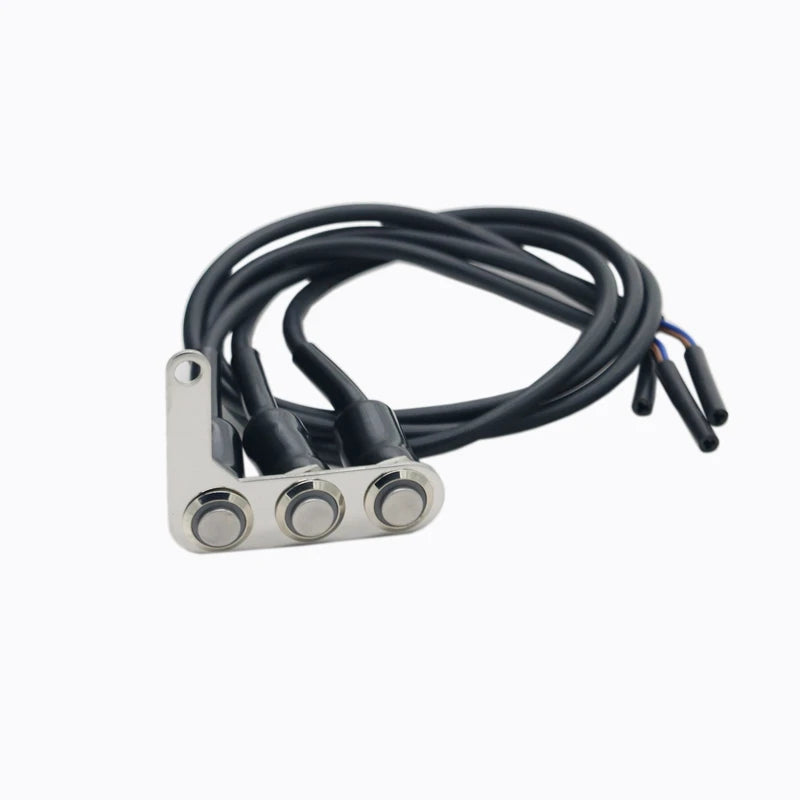 3 Switches Motorcycle Handlebar Mount ON-OFF Buttons For Lights Switches
