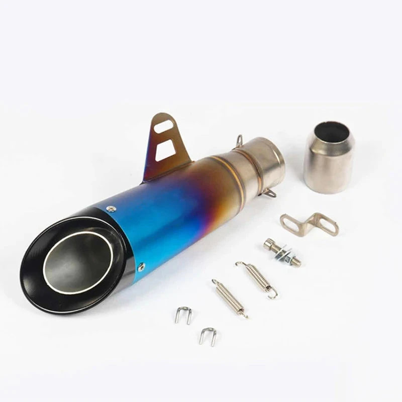 Motorcycle Exhaust Muffler Pipe Can 51mm Steel Exhaust
