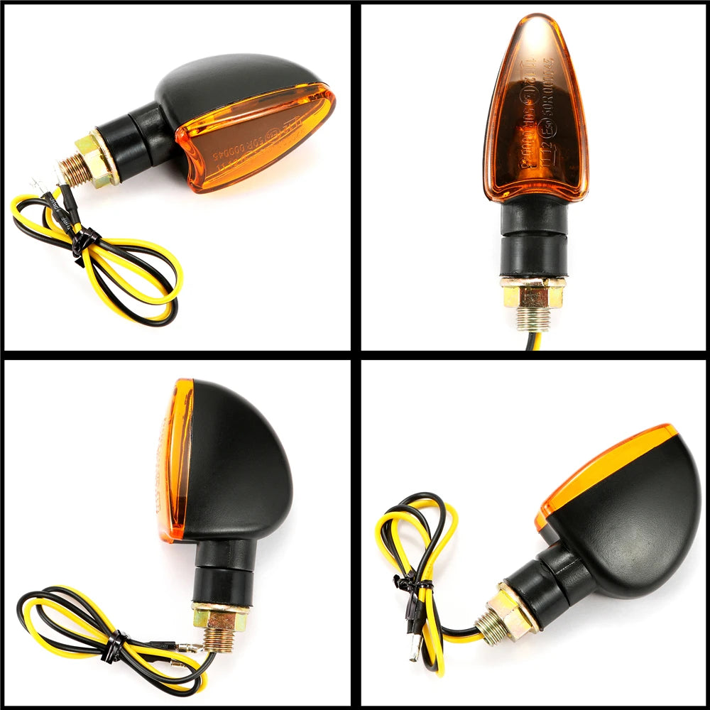 Motorcycle Amber Turn Signal Front/Tail Light Indicators