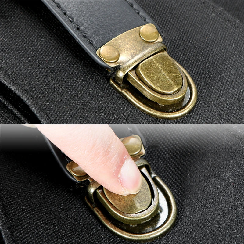 Motorcycle Wax Canvas Satchel Crossbody Side Saddle Bag