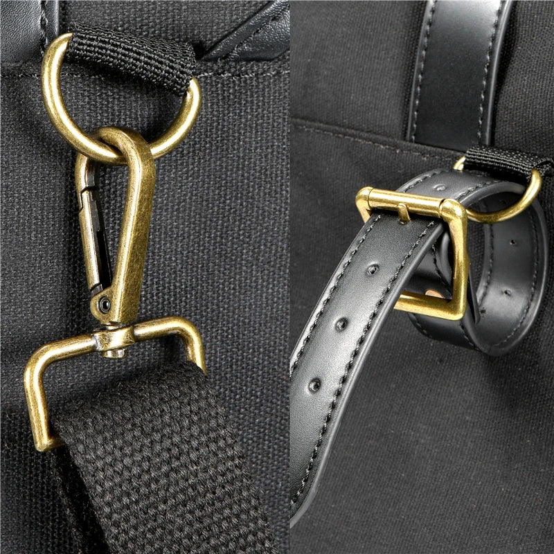 Motorcycle Wax Canvas Satchel Crossbody Side Saddle Bag