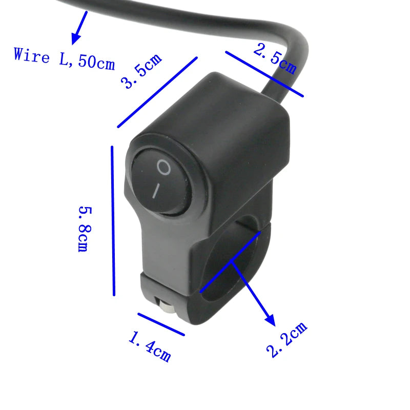 Motorcycle Handlebar Switch Headlight Fog Brake Light Switches 7/8" 22mm