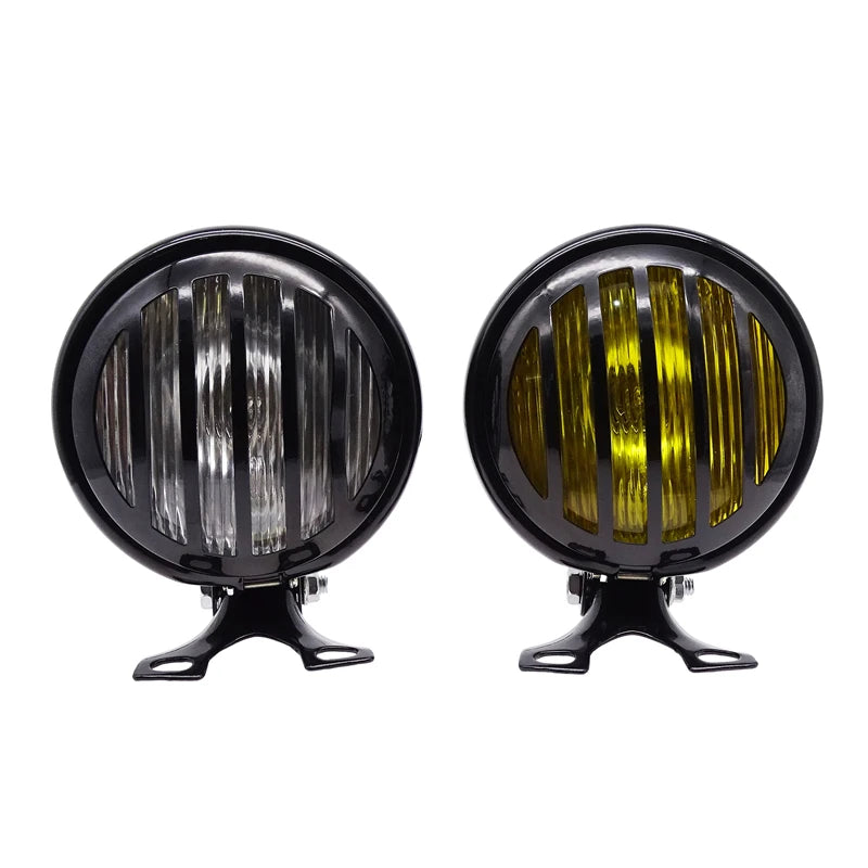 Round Motorcycle Front Fog Headlight Lamp Light 12V