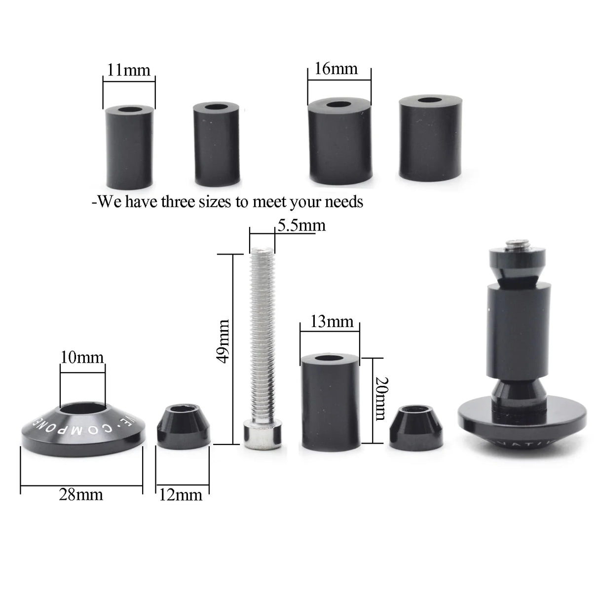 Motorcycle Handlebar Aluminium Bar Ends Weights Caps 22mm