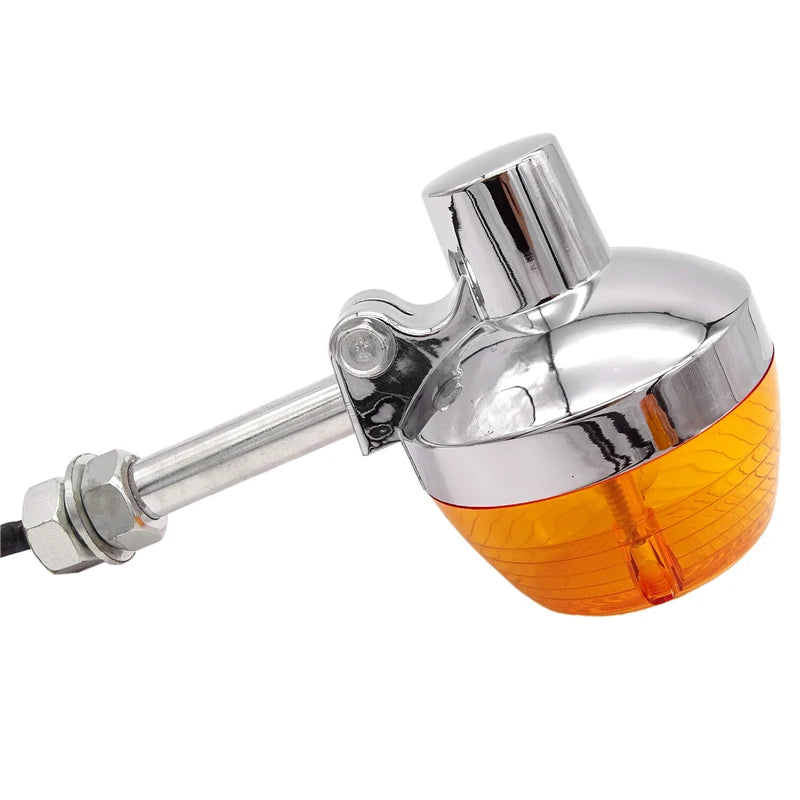 Motorcycle Amber Turn Signal Light Side Repeaters Front/Rear Indicators 10mm