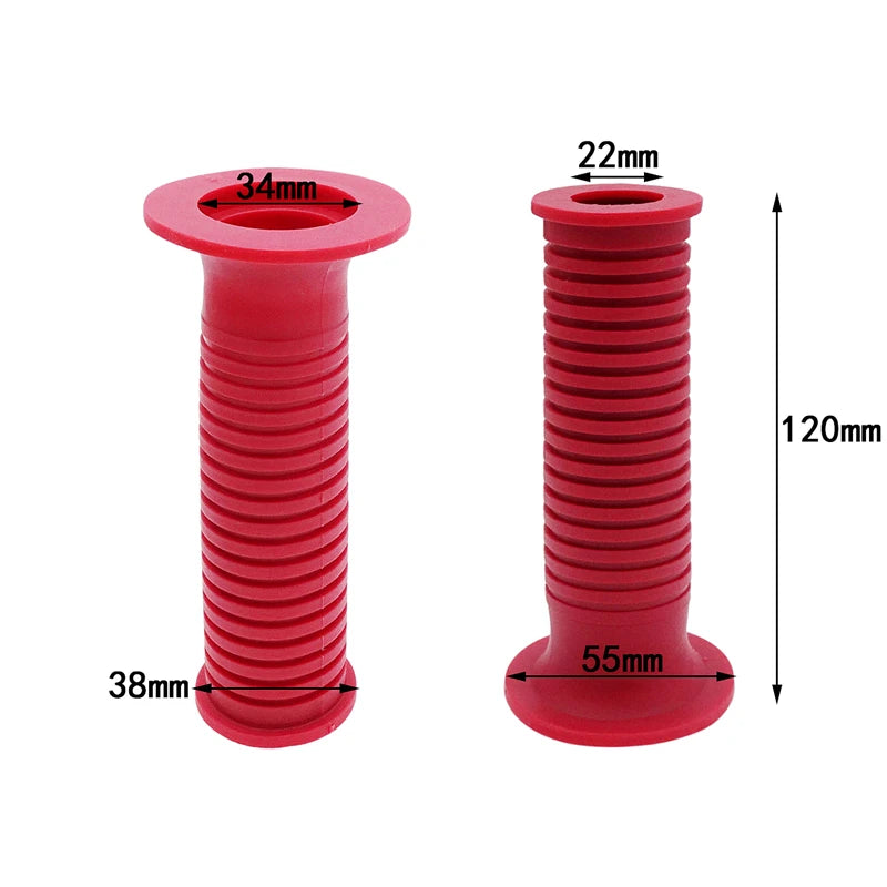 Coloured Motorcycle Ribbed Rubber Handlebar Hand Grips 22mm/24mm