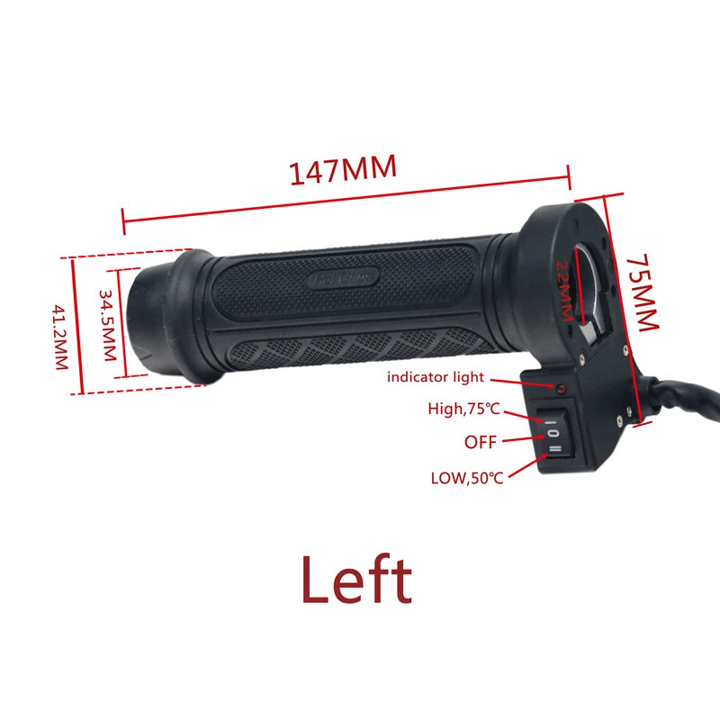 Motorcycle Heated Handlebar Hot Grips 7/8" 22mm