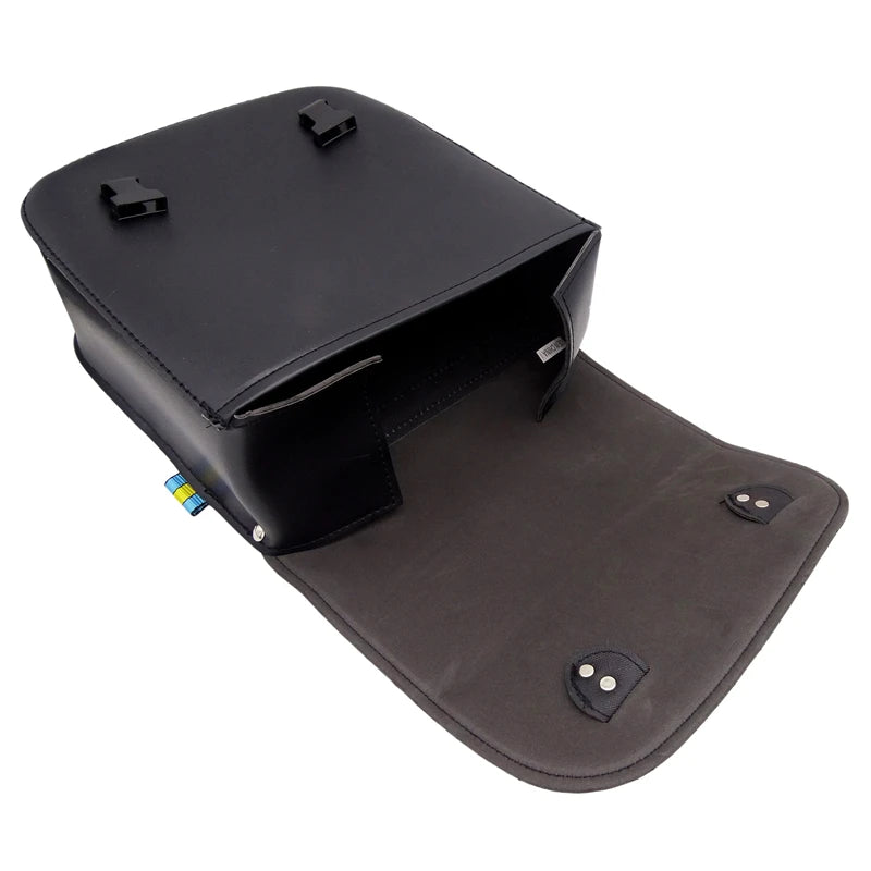 Motorcycle Pair of PU Leather Tail Side Saddle Bags Black / Brown