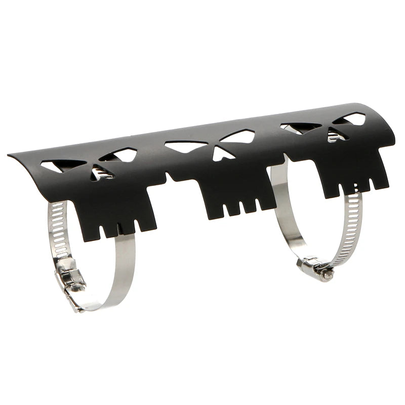 Motorcycle Black Skull Exhaust Pipe Muffler Heat Shield Guard