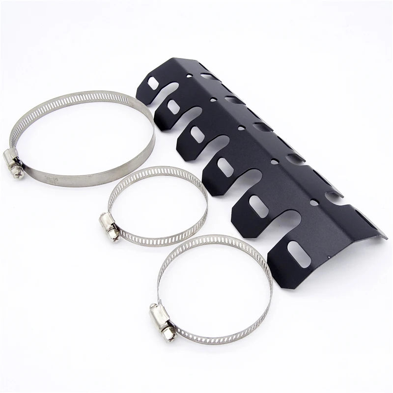 Motorcycle Exhaust Muffler Pipe Protector Heat Shield Cover Guard Black Red Silver Gold Green Blue