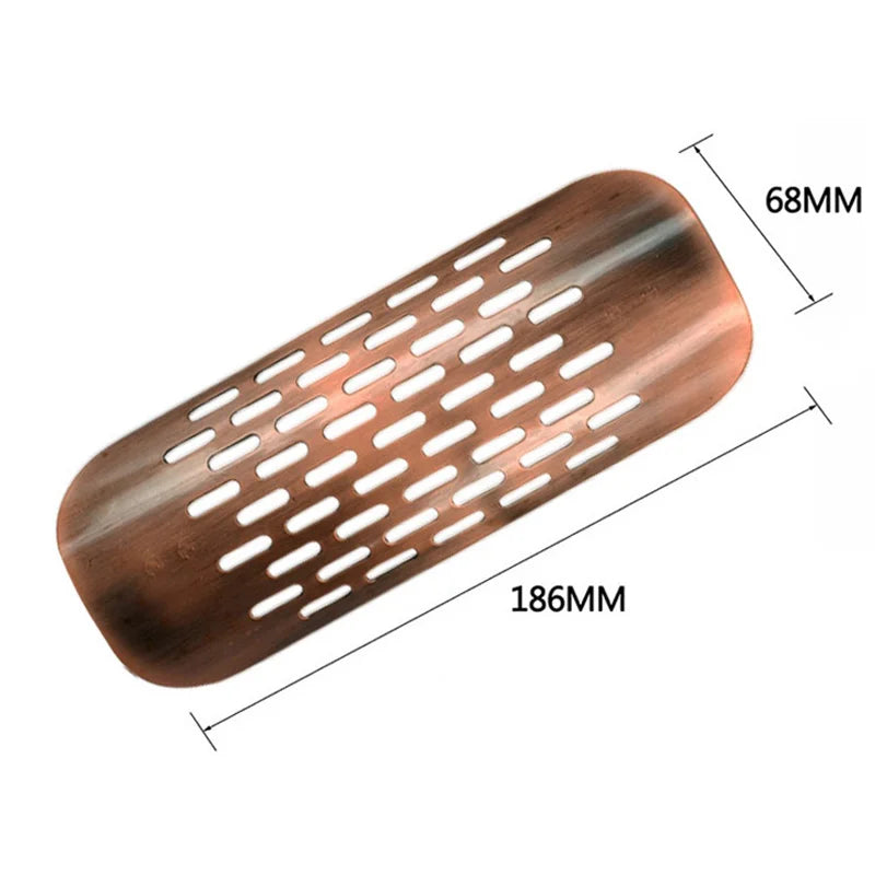 Motorcycle Exhaust Muffler Pipe Heat Shield Cover Brown Copper Curved Protector Guard