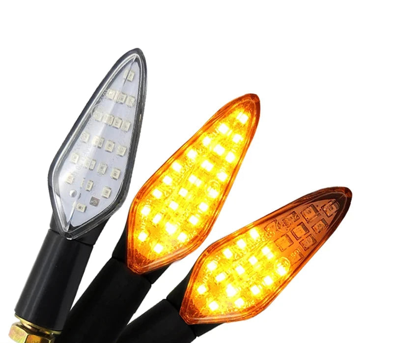 E4 LED Motorcycle Sequential Built-in Relay Lights Side Repeaters Indicators 10mm