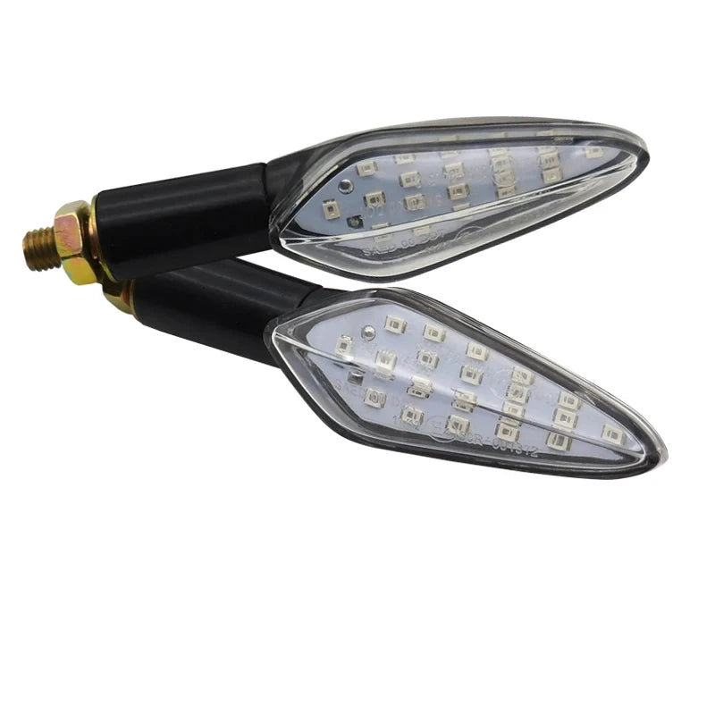 E4 LED Motorcycle Sequential Built-in Relay Lights Side Repeaters Indicators 10mm