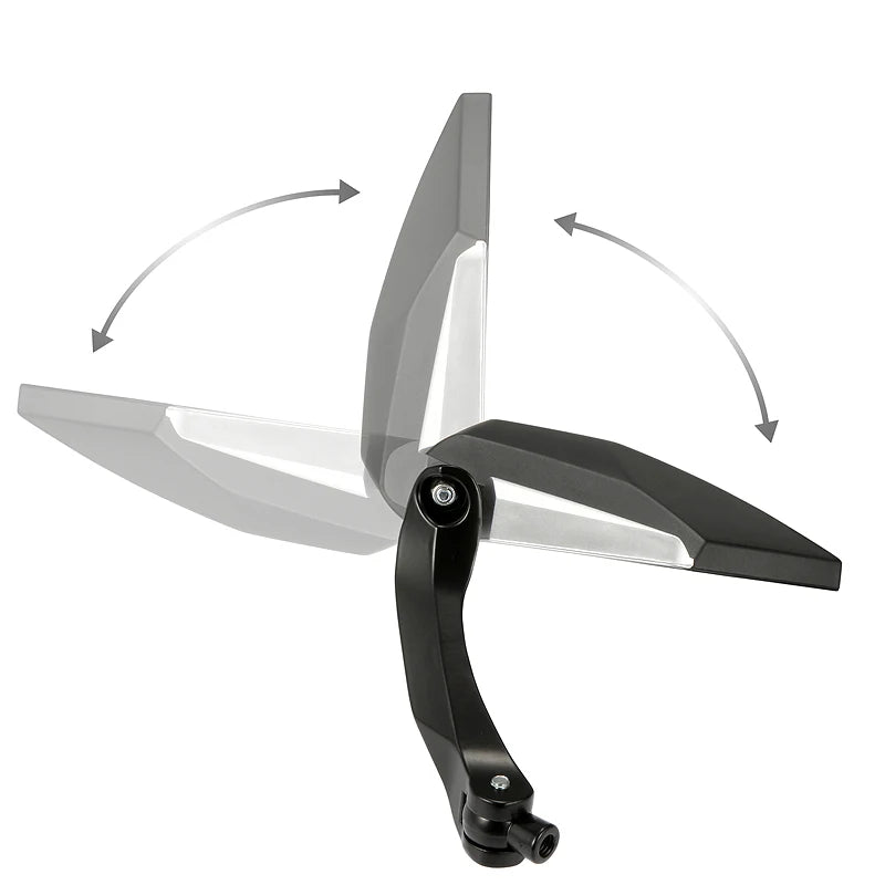 Motorcycle Handlebar Adjustable Rear View Mirrors Black 8mm/10mm