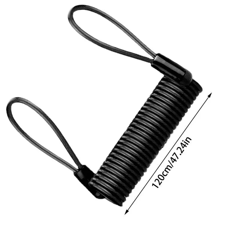 Motorcycle Security Reminder Cable 1.2m For Disc Lock