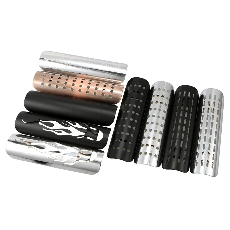 Motorcycle Exhaust Muffler Pipe Heat Shield Guard Cover Black Copper Chrome