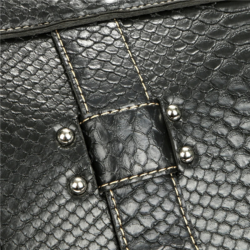 Motorcycle Universal Leather Saddlebag Roll Barrel Luggage Pouch Motorcycle Fork Tool Bag Storage for Harley Sportster XL Dyna