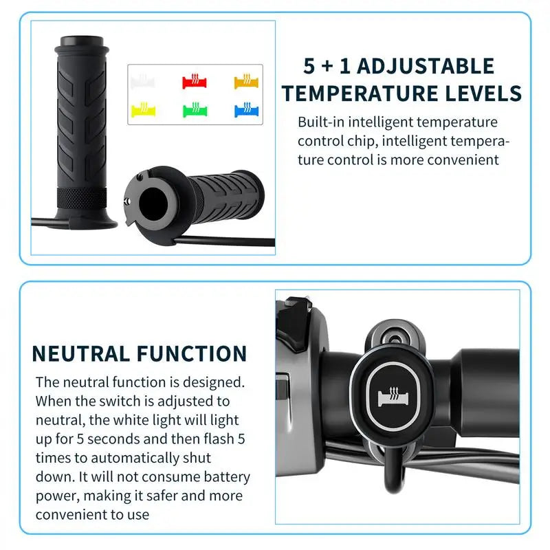 Motorcycle Handlebar Heated Hot Grips Pro 22mm 7/8"