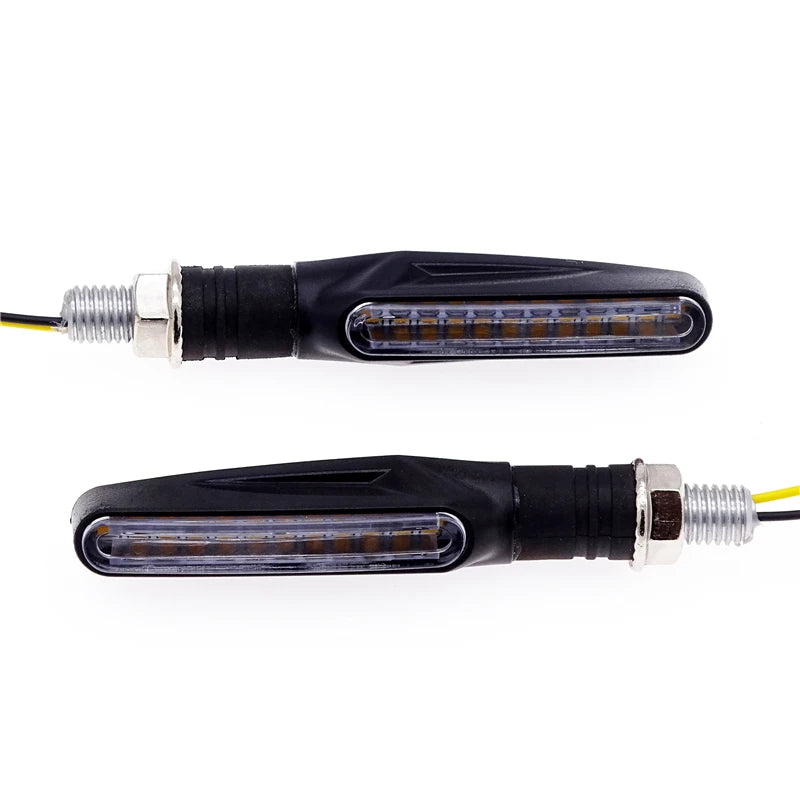 4 x Sequential Motorcycle Turn Signal Front Rear Side Repeaters Indicators