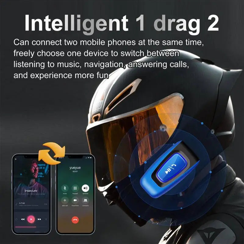 Wireless Motorcycle Handsfree Communication Bluetooth Helmet Headset Intercom