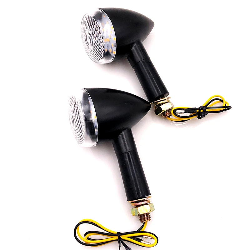 Pair of Motorcycle Turn Signal Light Side Repeaters Indicators