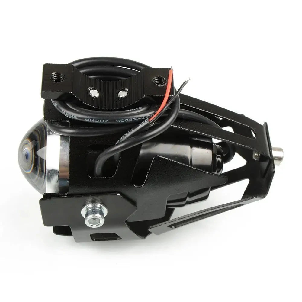 White Motorcycle Auxiliary Headlights LED Spotlights Fog Lights 3000LM 125W 12V