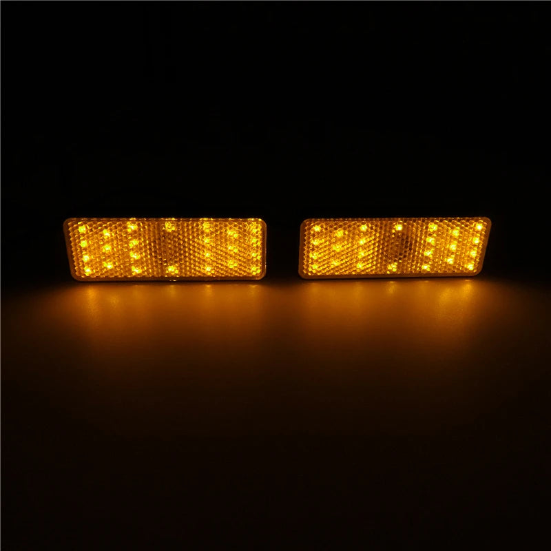 Rectangle LED Motorcycle Tail Lamp Brake Lights Red / Amber