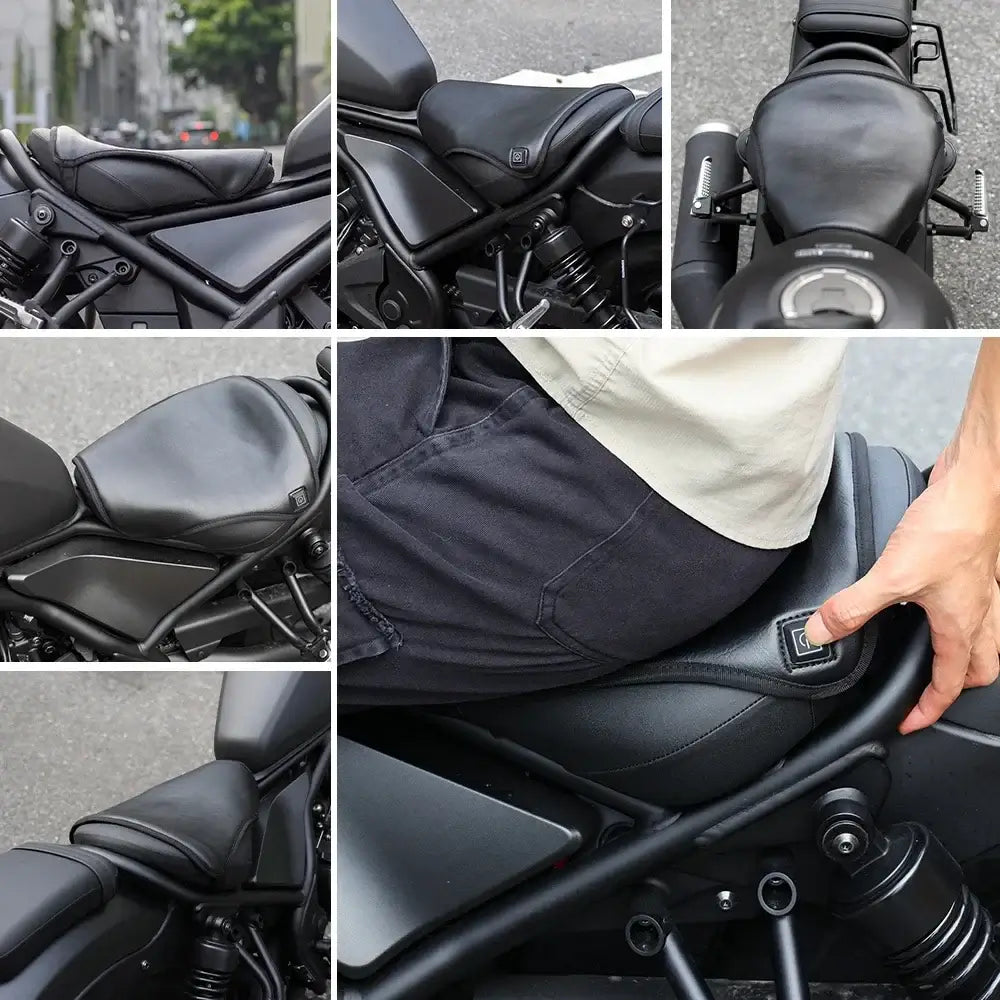 Electric Motorcycle 12V Heated Seat Cushion Warmer Cover Heat Pad