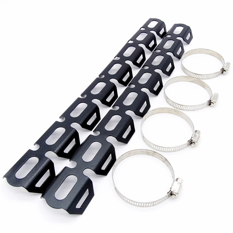 2 Pcs Motorcycle Exhaust Muffler Pipe Protector Heat Shield Cover Guard