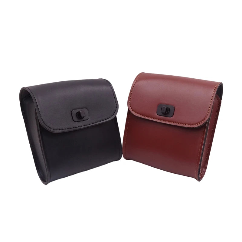 Motorcycle PU Leather Handlebar Side Saddle Sissy Bar Mini Tool Bag