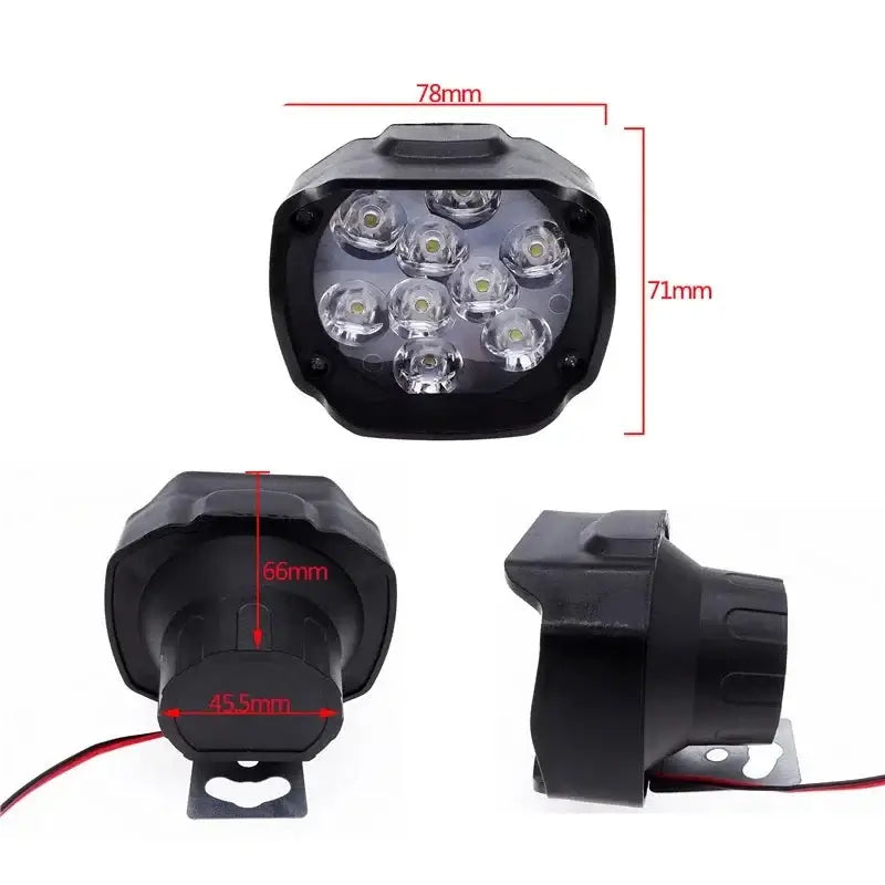 LED Motorcycle Headlight & Fog Light with Switch