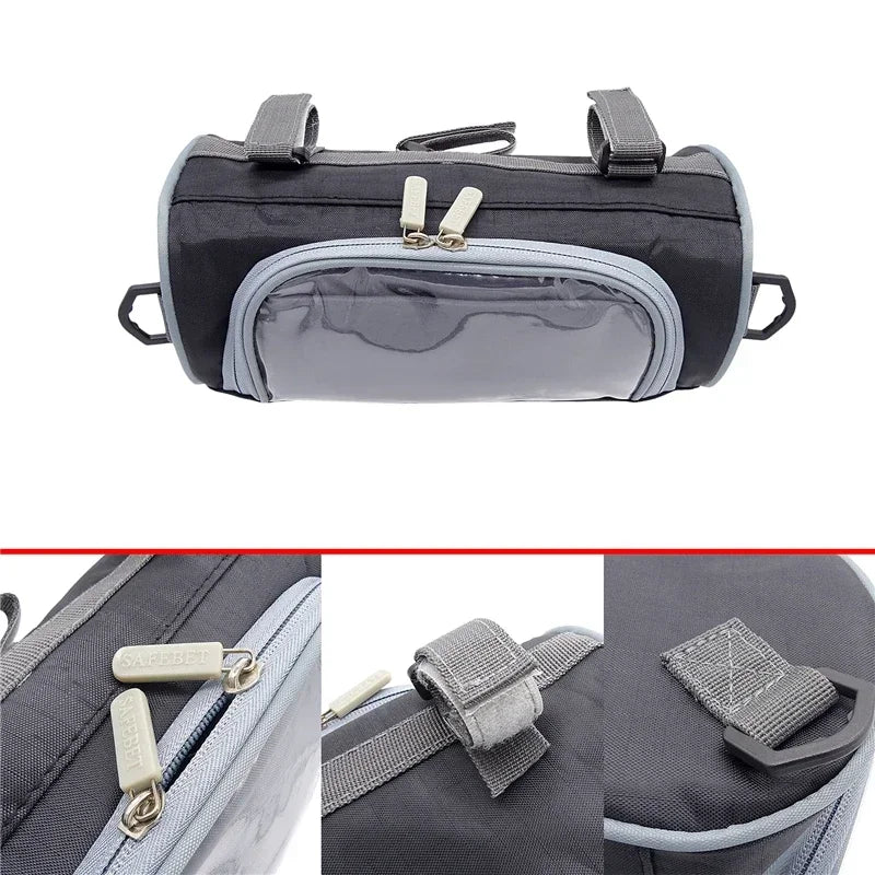 Motorcycle Handlebar Tool Waterproof Phone Holder Storage Bag 2.5L